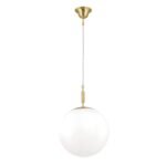 Lampa suspendata ARTDESIGN, E27 alama mat, abajur sticla opal 30cm ORION - imagine 5