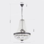 Candelabru ARILA, 3xE27, otel antic-auriu, Ø40cm ORION - imagine 9