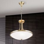 Pendul AIDA, 3 lampi E27, alama solida antica patinata, diametrul 40cm ORION