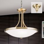 Pendul AIDA, 3 lampi E27, alama solida antica patinata, diametrul 40cm ORION - imagine 3