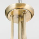Pendul AIDA, 3 lampi E27, alama solida antica patinata, diametrul 40cm ORION - imagine 7