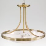 Pendul AIDA, 3 lampi E27, alama solida antica patinata, diametrul 40cm ORION - imagine 6