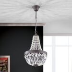 Candelabru ARILA, 1xE27, otel antic-auriu, Ø26cm ORION - imagine 10