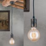 Pendul RETRO, E27 1x60W fara bec, otel finisaj alama antica, 200cm IP20 ORION - imagine 3