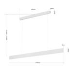 Pendul LED GIDEON, Baza din otel, Abajur din aluminiu cu banda LED lumină în sus și în jos, reglabilă, albă, 44W/810+1890lm/3000K, Lumina calda, Dimabil, Lungime 146.5cm, Inaltime 150cm IP20 ORION - imagine 8