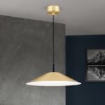 Lampă suspendata LED GOURMET, cadru otel abajur alamă-mat 22W/1700lm/3000K ORION