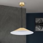 Lampă suspendata LED GOURMET, cadru otel abajur alamă-mat 22W/1700lm/3000K ORION - imagine 4