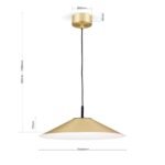 Lampă suspendata LED GOURMET, cadru otel abajur alamă-mat 22W/1700lm/3000K ORION - imagine 8