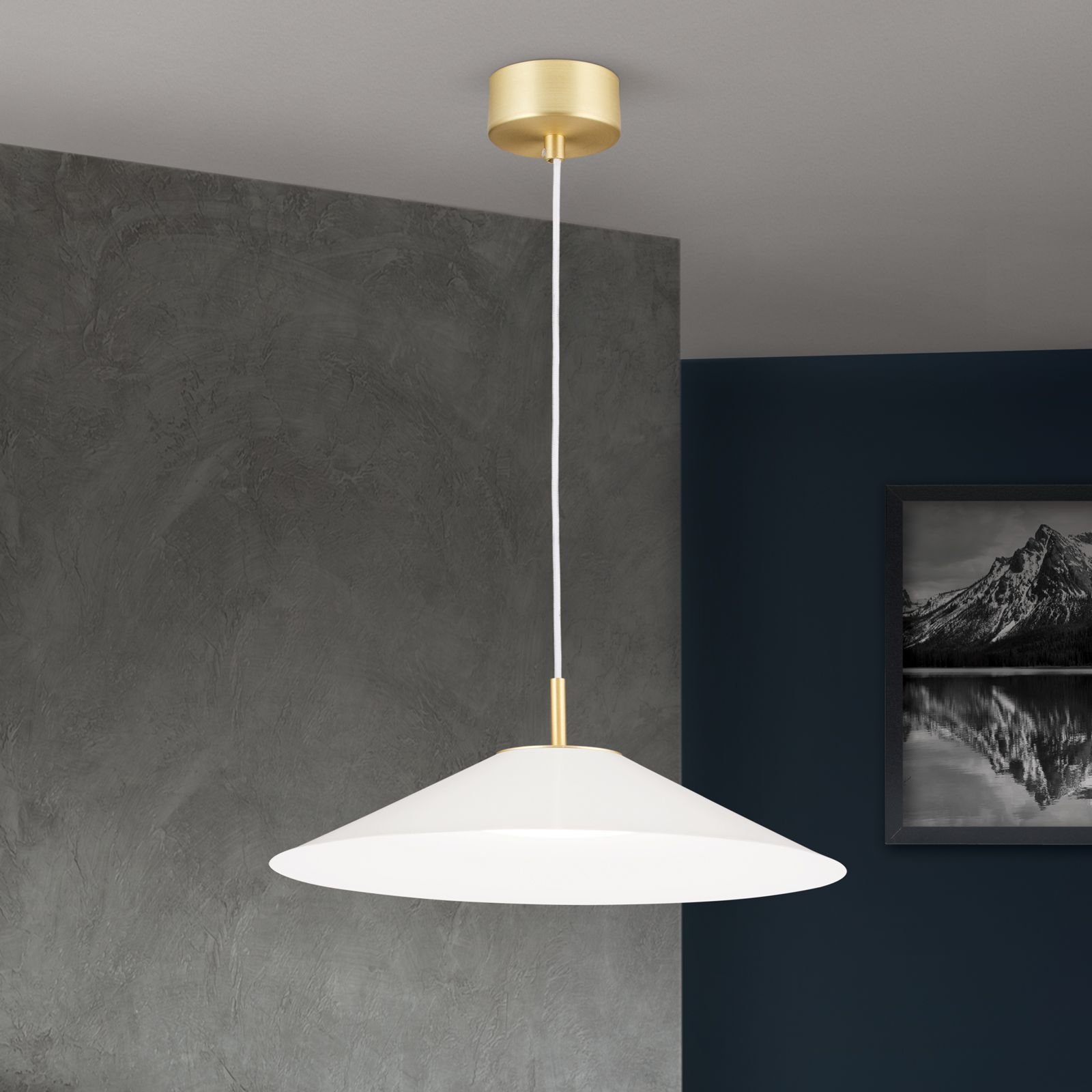 060.1697-02_01_n2 Lampa suspendata LED GOURMET, otel nuanta alba 22W/1700lm/3000K ORION - imagine 1
