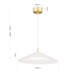 Lampa suspendata LED GOURMET, otel nuanta alba 22W/1700lm/3000K ORION - imagine 8