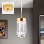 Pendul PRISM, LED 9W/600lm/3000K, cadru otel placat cu aur de 24 carate, Diametru 10cm ORION - imagine 3