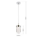 Pendul PRISM, LED 80W/6400lm/3000K), cadru otel placat cu aur de 24 carate, Diametru 55cm ORION - imagine 8