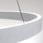 Pendul LED KOLK, Baza din otel, Abajur din aluminiu cu banda LED, Alb, 80W/4500lm/3CCT Lumina calda-neutra-rece, Dimambil, Diametru 80cm, Inaltime 200cm IP20 ORION - imagine 6