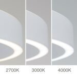 Pendul LED KOLK, Baza din otel, Abajur din aluminiu cu banda LED, Alb, 80W/4500lm/3CCT Lumina calda-neutra-rece, Dimambil, Diametru 80cm, Inaltime 200cm IP20 ORION - imagine 8