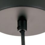 Pendul SNOWWHITE, 1 lampa G9, otel negru, abajur sticla opal, diametrul 12cm ORION - imagine 5