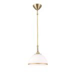 Pendul OLD LAMP, 1xE27, otel alama antica, abajur sticla opal mat, Ø22cm ORION - imagine 7