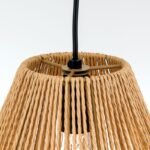 Pendul JUNGLE, 1xE27, otel negru, abajur natural iuta, Ø31cm ORION - imagine 5
