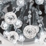 Plafoniera GALAXY cu 19 becuri  si pandantive cristal Swarovski, E14 cadru alama masiva placata cu crom ORION - imagine 6
