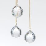 Plafoniera GALAXY cu 27 becuri  si pandantive cristal Swarovski, E14 cadru alama masiva placata cu aur de 24K ORION - imagine 7