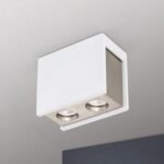 Plafoniera spot COOL, 2 lampi GU10, cadru ceramica satinata, inaltime 15cm ORION
