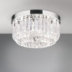 Plafoniera PRISM, LED 40W/3200lm/3000K, cadru otel placat cu aur de 24 carate, Diametru 35cm ORION