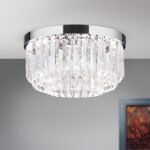 Plafoniera PRISM, LED 40W/3200lm/3000K, cadru otel placat cu aur de 24 carate, Diametru 35cm ORION - imagine 3