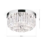Plafoniera PRISM, LED 40W/3200lm/3000K, cadru otel placat cu aur de 24 carate, Diametru 35cm ORION - imagine 9