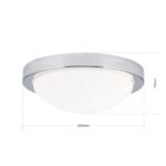 Plafoniera FATO, otel cromat, 32cm 2xE27 IP44 ORION - imagine 8