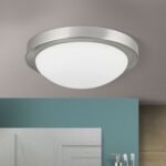 Plafoniera FATO, otel crom satinat, 32cm 2xE27 IP44 ORION - imagine 4
