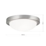 Plafoniera FATO, otel crom satinat, 32cm 2xE27 IP44 ORION - imagine 8