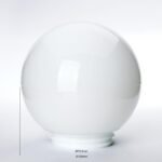 Abajur Rotund Sticlă Groasa Opal, Diametrul 120mm, Înălţime 120mm, Finisaj Opal-lucios, Orificiu cu filet 75mm ORION - imagine 2