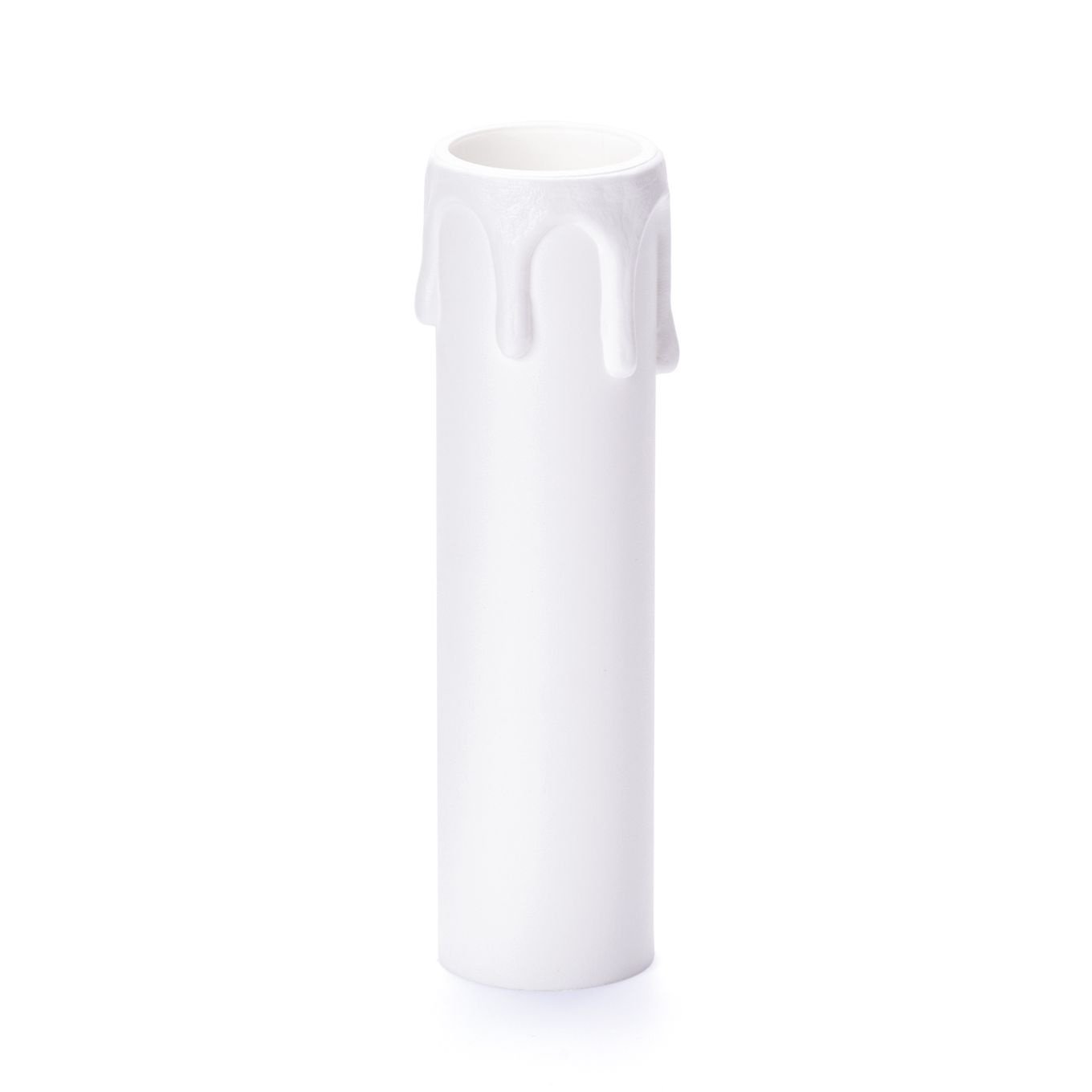 0b4fe299-bc69-40b3-bcd3-d30d7032f00a Tub Protectie Soclu E14 Pentru Candelabru Imitatie Lumanare cu Picurare Culoare Alb, Inaltime 100mm, Diametru Exterior 26mm, Diametru Interior 24mm ORION - imagine 1
