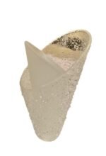 Abajur Mic Conic Dublura Sticlă Groasa , Diametrul 50mm, Înălţime 95mm, Finisaj Opal-Clar, Orificiu 10mm Atașament pentru priză G4 ESTO - imagine 5