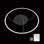 Pendul LED KOLK, Baza din otel, Abajur din aluminiu cu banda LED, Negru, 60W/3400lm/3CCT Lumina calda-neutra-rece, Dimambil, Diametru 60cm, Inaltime 200cm IP20 ORION