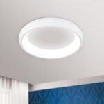 Lampa de Tavan LED VENUS, Baza soclu Aluminiu, Alb, Abajur policarbon opal, LED 30W/1650lm/3000K, Diametru 41cm ORION