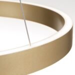 Pendul LED KOLK, Baza din otel, Abajur din aluminiu cu banda LED, Auriu periat, 60W/3400lm/3CCT Lumina calda-neutra-rece, Dimambil, Diametru 60cm, Inaltime 200cm IP20 ORION - imagine 6