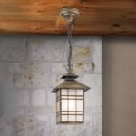 Pendul de exterior KIKO,1 lampa E27, aluminiu patinat, H96cm IP44 ORION