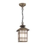 Pendul de exterior KIKO,1 lampa E27, aluminiu patinat, H96cm IP44 ORION - imagine 5