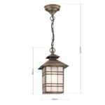 Pendul de exterior KIKO,1 lampa E27, aluminiu patinat, H96cm IP44 ORION - imagine 8