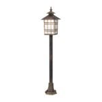 Stalp de exterior KIKO,1 lampa E27, aluminiu patinat, H100cm IP44 ORION - imagine 5