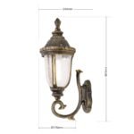 Aplica Exterior AUGUST,1xE27, aluminiu patinat, H49cm in sus IP23 ORION - imagine 6