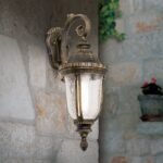 Aplica de exterior AUGUST,1 lampa E27, aluminiu patinat, H49cm in jos IP23 ORION