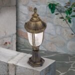 Lampadar de exterior AUGUST,1 lampa E27, aluminiu patinat, H51cm IP23 ORION - imagine 3