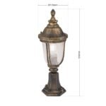 Lampadar de exterior AUGUST,1 lampa E27, aluminiu patinat, H51cm IP23 ORION - imagine 9