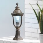 Lampadar de exterior AUGUST,1 lampa E27, aluminiu patinat, H51cm IP23 ORION - imagine 5