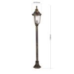 Lampadar Exteriorerior AUGUST,1xE27, aluminiu patinat, H112cm IP23 ORION - imagine 8