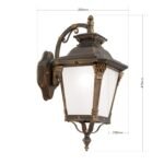 Aplica Exterior AIKO,1xE27, aluminiu patinat, H38cm in jos IP23 ORION - imagine 8