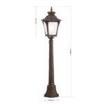 Lampadar de exterior AIKO,1 lampa E27, aluminiu patinat, H117cm IP23 ORION - imagine 8