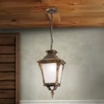 Pendul de exterior AIKO,1 lampa E27, aluminiu patinat, H46cm IP23 ORION