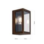 Aplica de exterior LUMINA,1 lampa E27, otel inoxidabil culoare ruginiu, H19.5cm in jos IP44 ORION - imagine 8